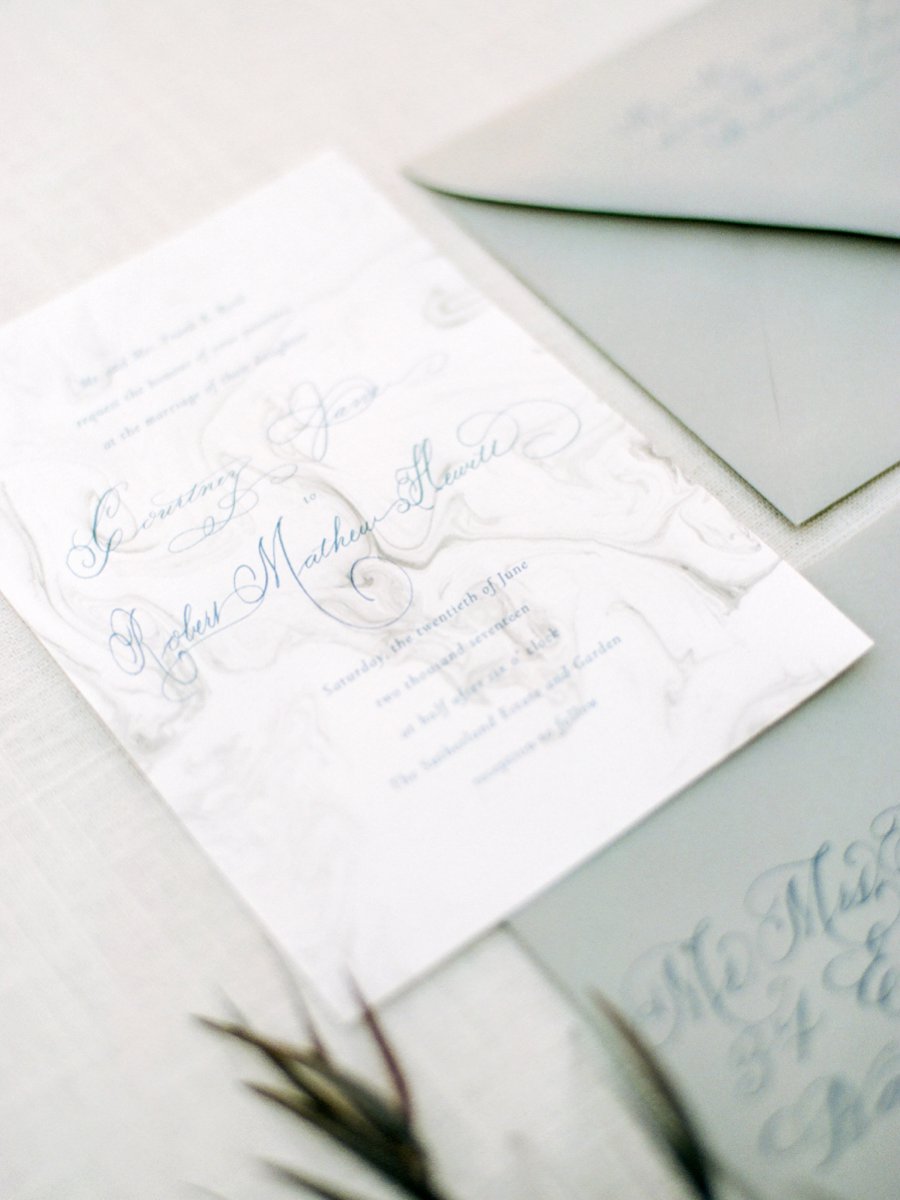 Navy, Copper, & Marble Modern Wedding Ideas via TheELD.com