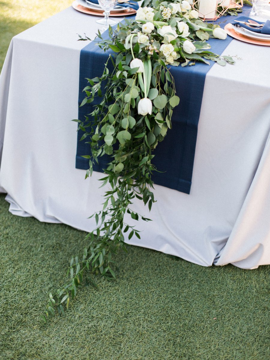 Navy, Copper, & Marble Modern Wedding Ideas via TheELD.com