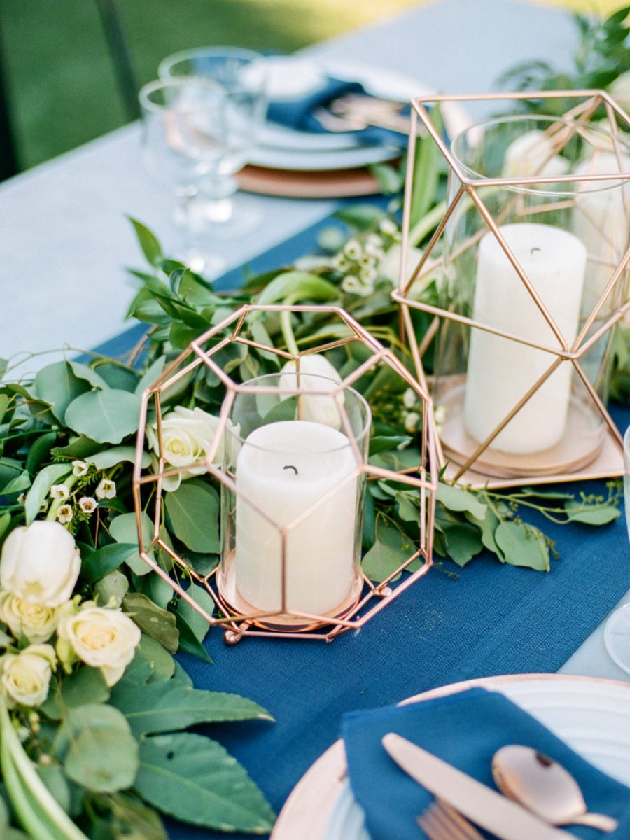 Navy, Copper, & Marble Modern Wedding Ideas via TheELD.com