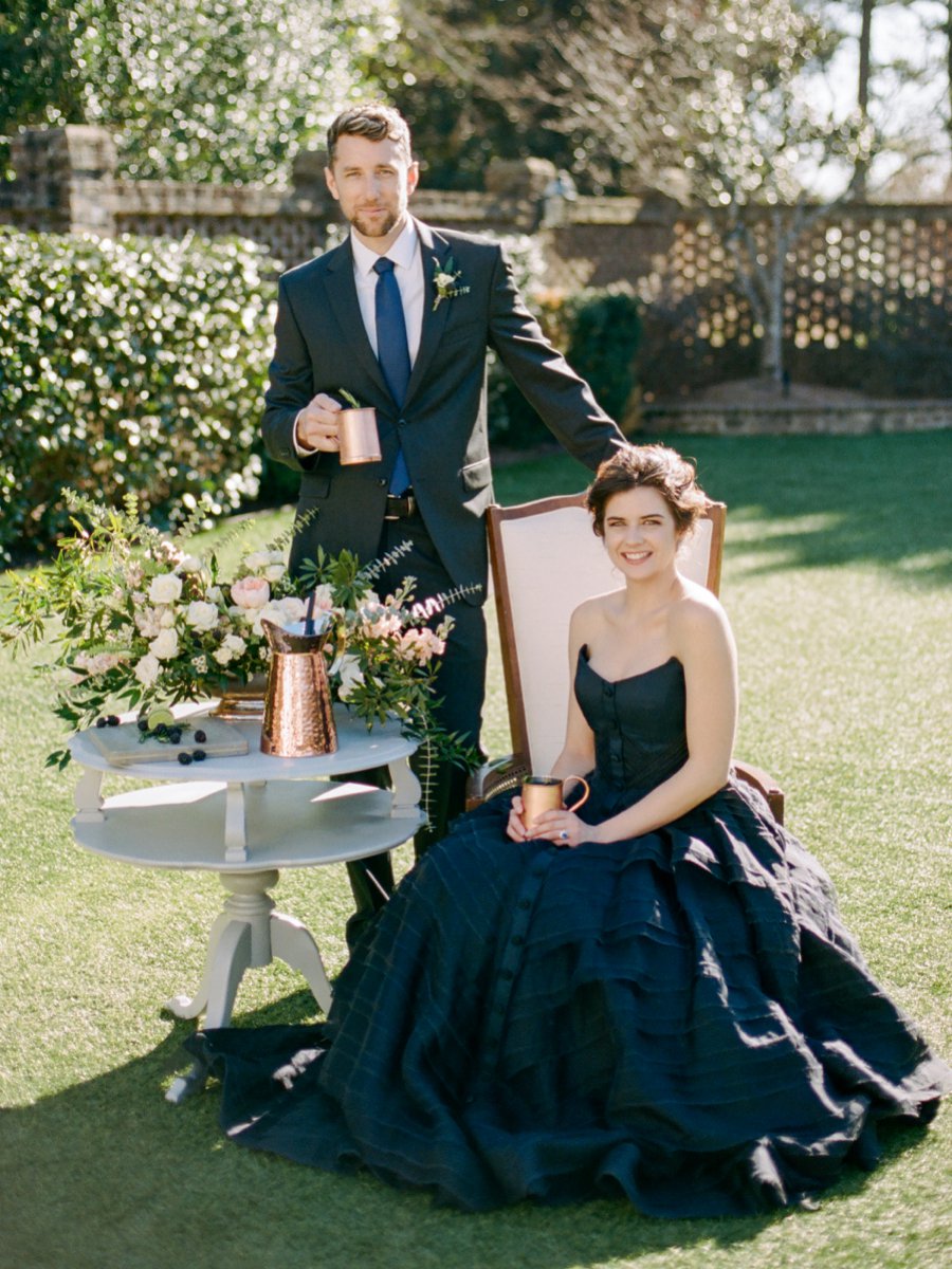 Navy, Copper, & Marble Modern Wedding Ideas via TheELD.com