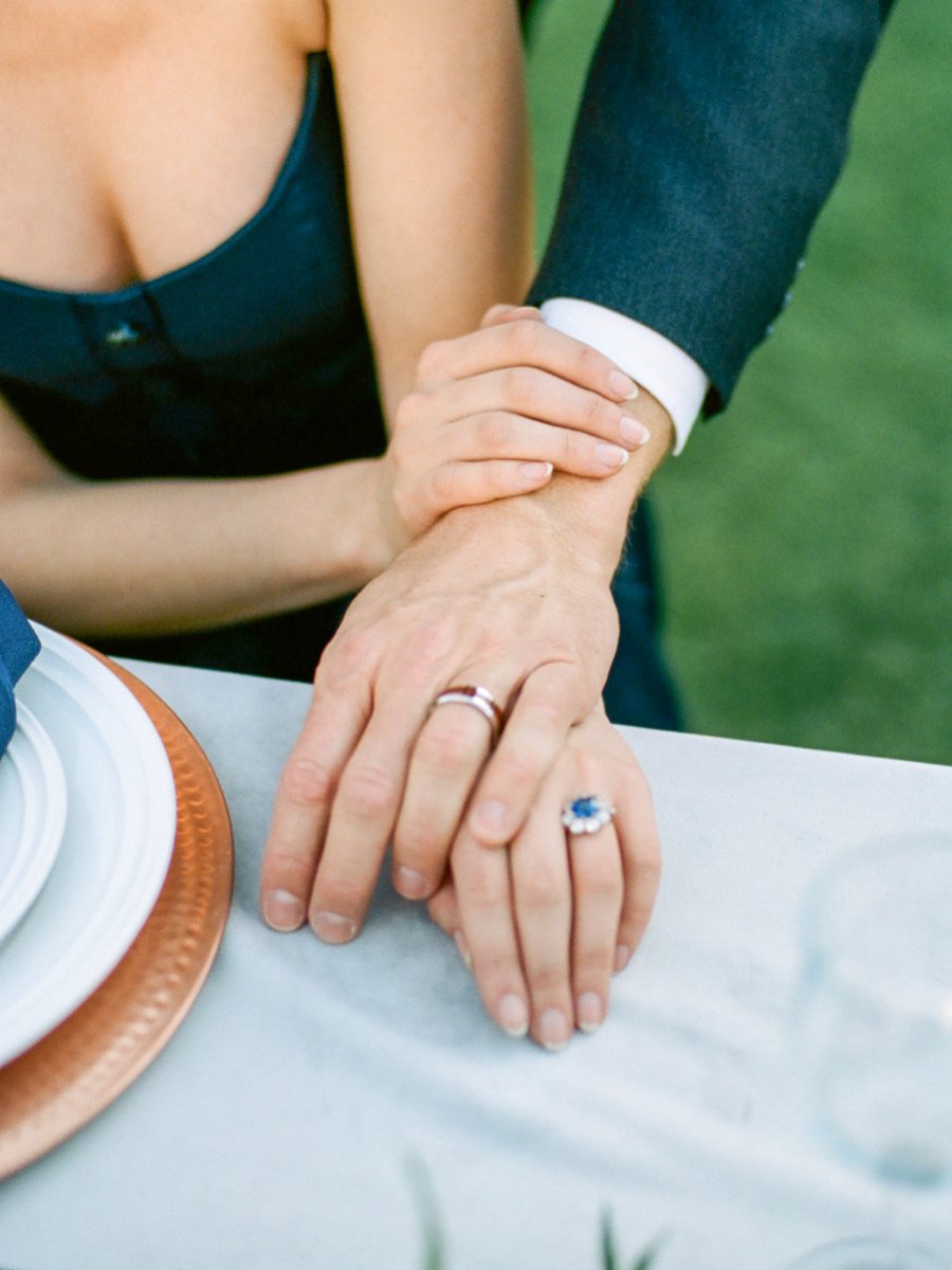 Navy, Copper, & Marble Modern Wedding Ideas via TheELD.com