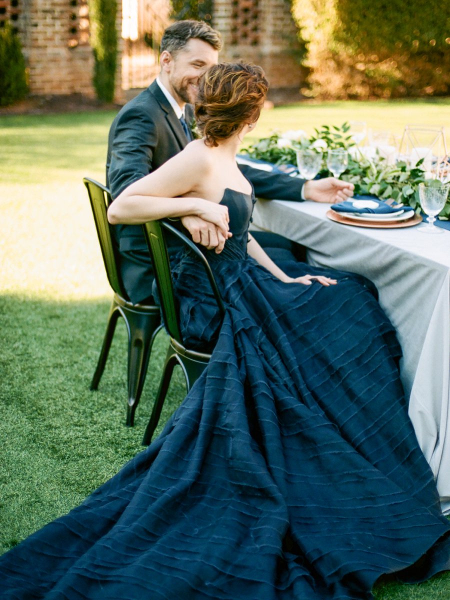 Navy, Copper, & Marble Modern Wedding Ideas via TheELD.com