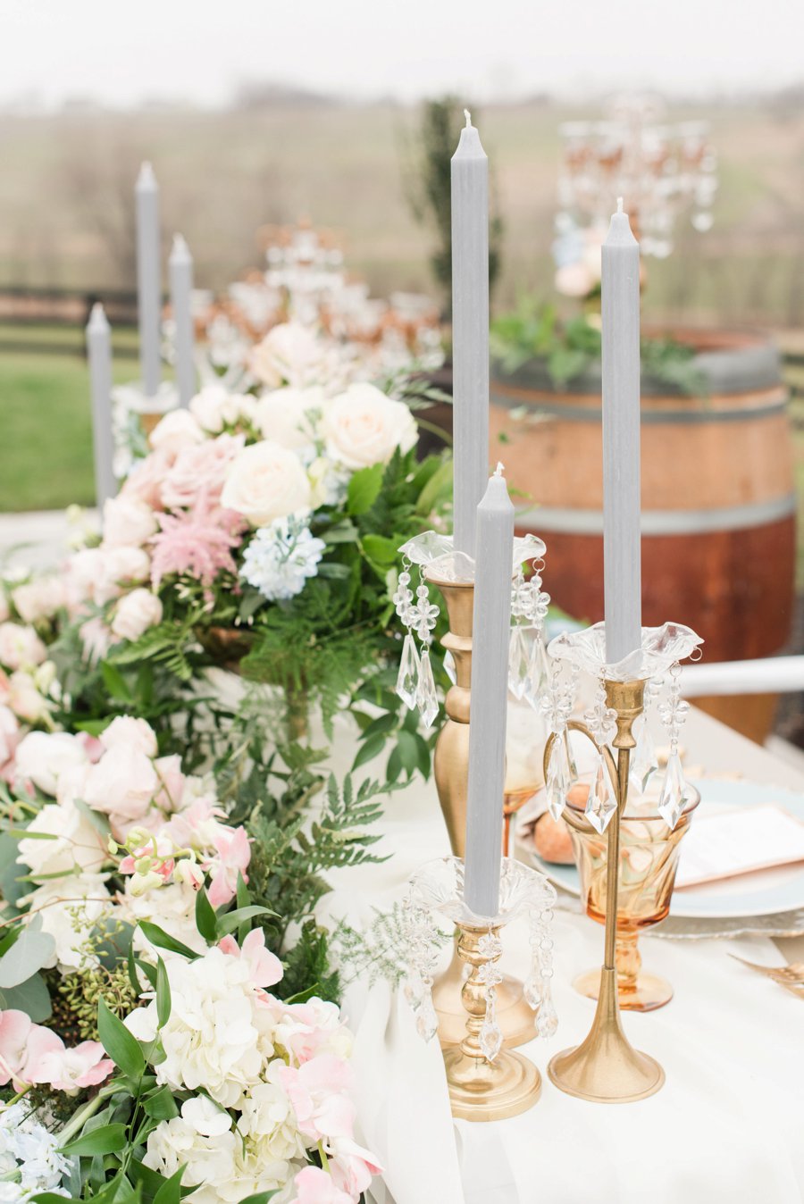 Pink, Blue, & White Rustic Elegant Wedding Ideas via TheELD.com