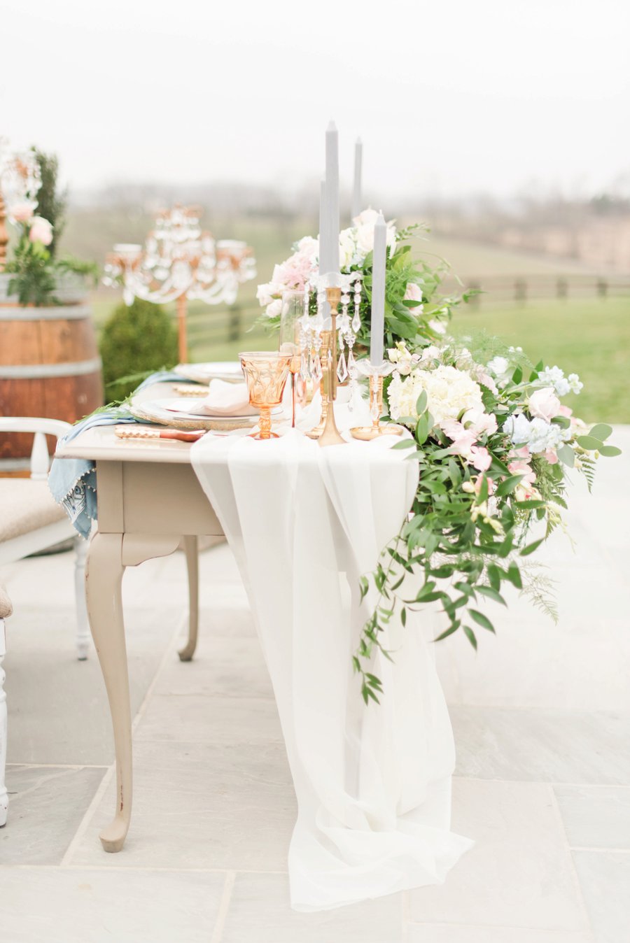 Pink, Blue, & White Rustic Elegant Wedding Ideas via TheELD.com