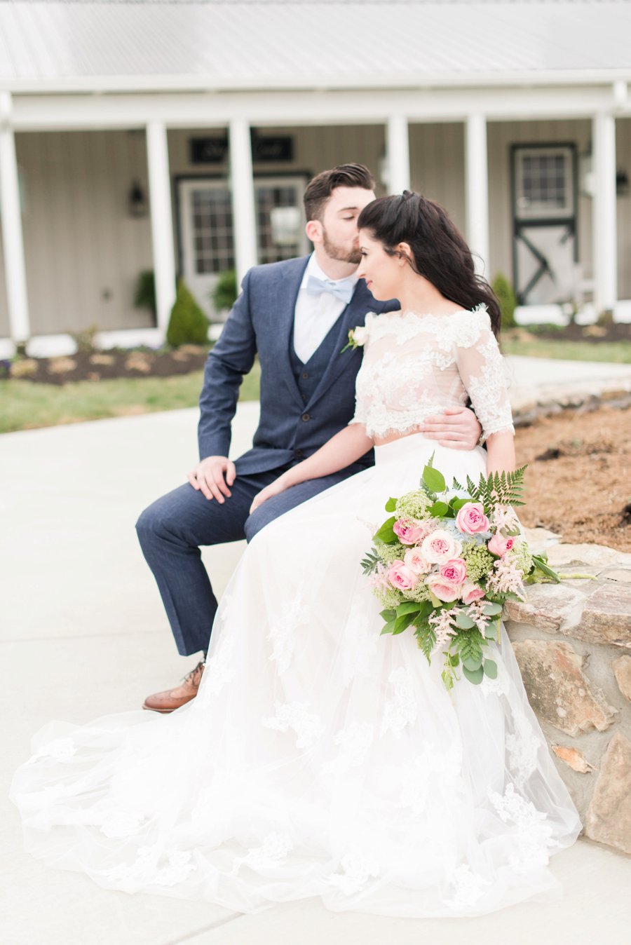 Pink, Blue, & White Rustic Elegant Wedding Ideas via TheELD.com