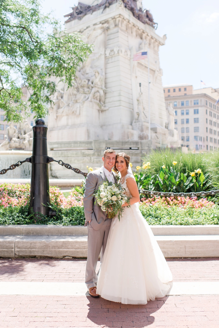 Elegant Green, Grey, & White Indiana Wedding via TheELD.com