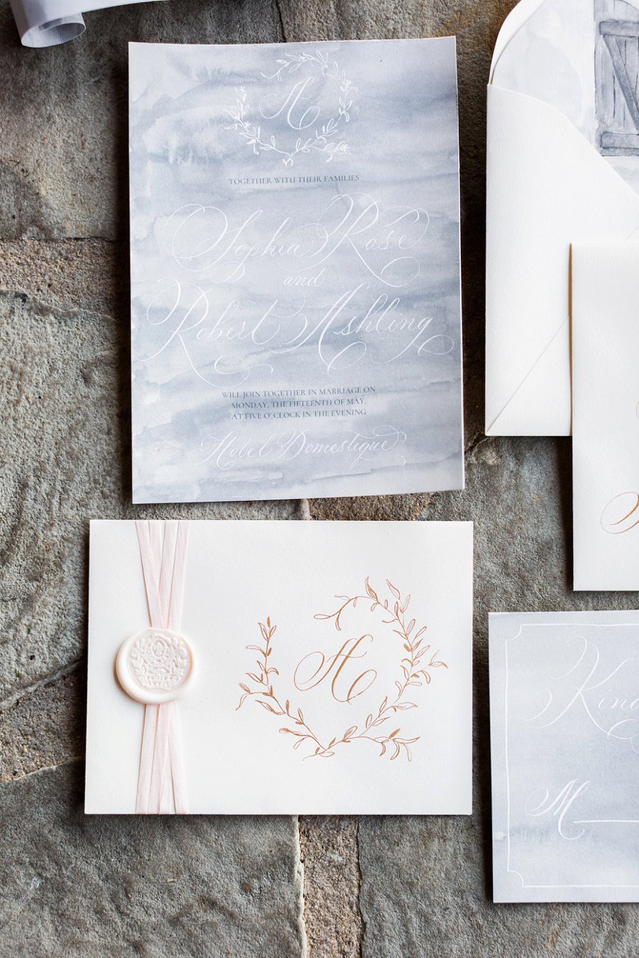 Romantic Grey Italian Inspired Wedding Ideas via TheELD.com