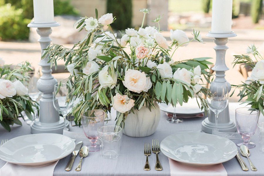 Romantic Grey Italian Inspired Wedding Ideas via TheELD.com