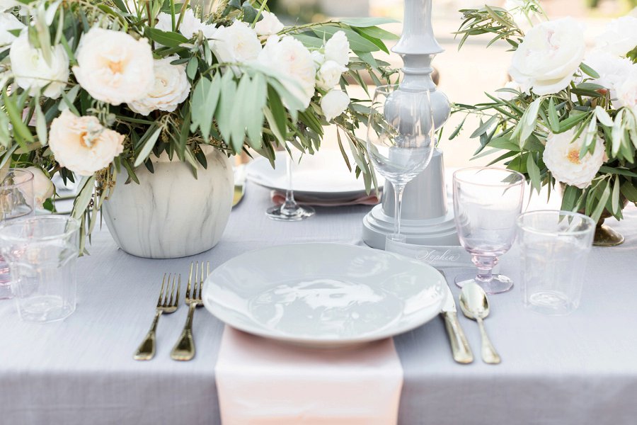 Romantic Grey Italian Inspired Wedding Ideas via TheELD.com