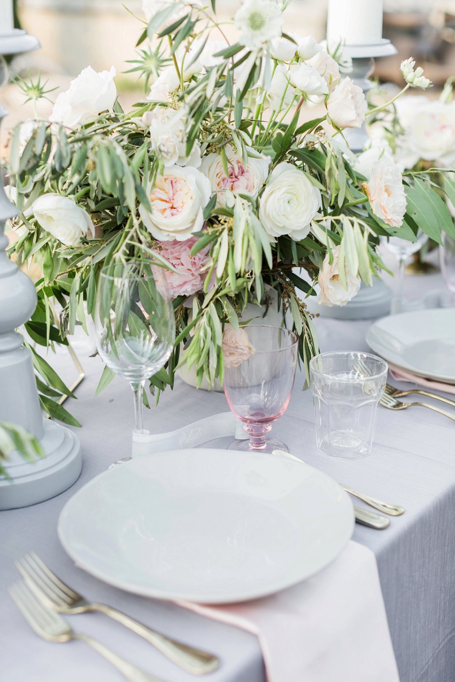 Romantic Grey Italian Inspired Wedding Ideas via TheELD.com