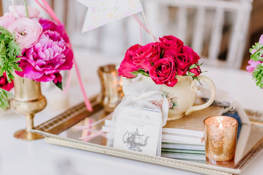 A Colorful Alice in Wonderland Inspired Chicago Tea Party Bridal Shower via TheELD.com