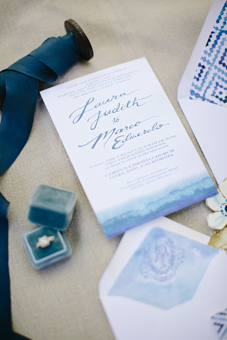 A Blue & Pink Fiesta Inspired California Wedding via TheELD.com