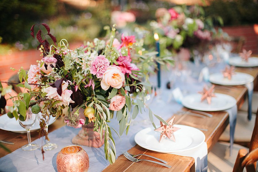 A Blue & Pink Fiesta Inspired California Wedding via TheELD.com