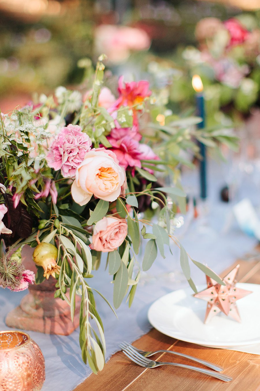 A Blue & Pink Fiesta Inspired California Wedding via TheELD.com