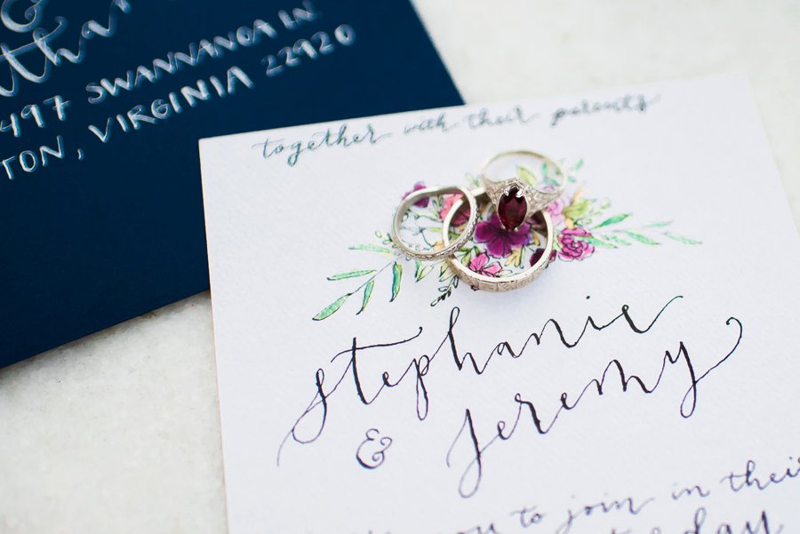 Elegant Navy & Plum Bohemian Wedding Ideas via TheELD.com