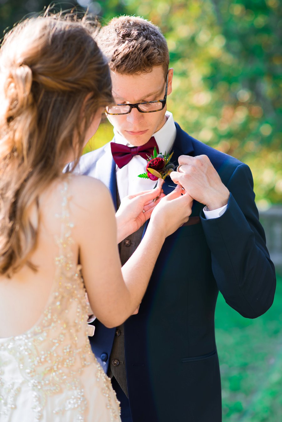 Elegant Navy & Plum Bohemian Wedding Ideas via TheELD.com