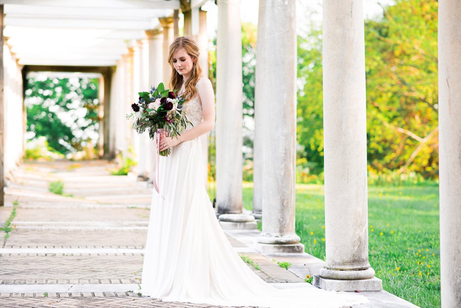 Elegant Navy & Plum Bohemian Wedding Ideas via TheELD.com