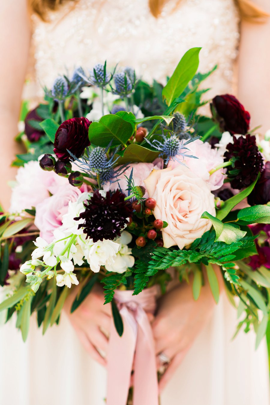 Elegant Navy & Plum Bohemian Wedding Ideas via TheELD.com