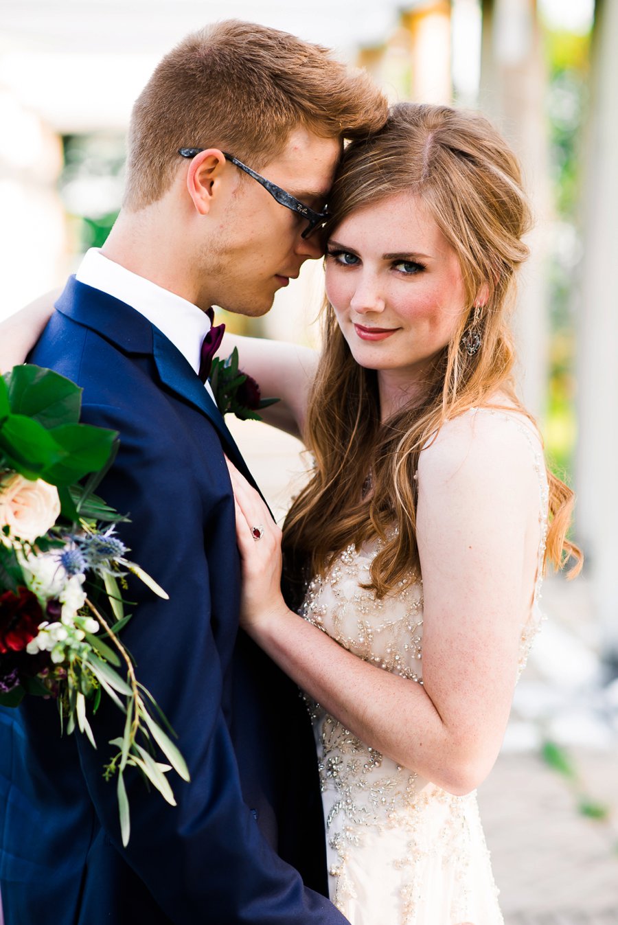 Elegant Navy & Plum Bohemian Wedding Ideas via TheELD.com