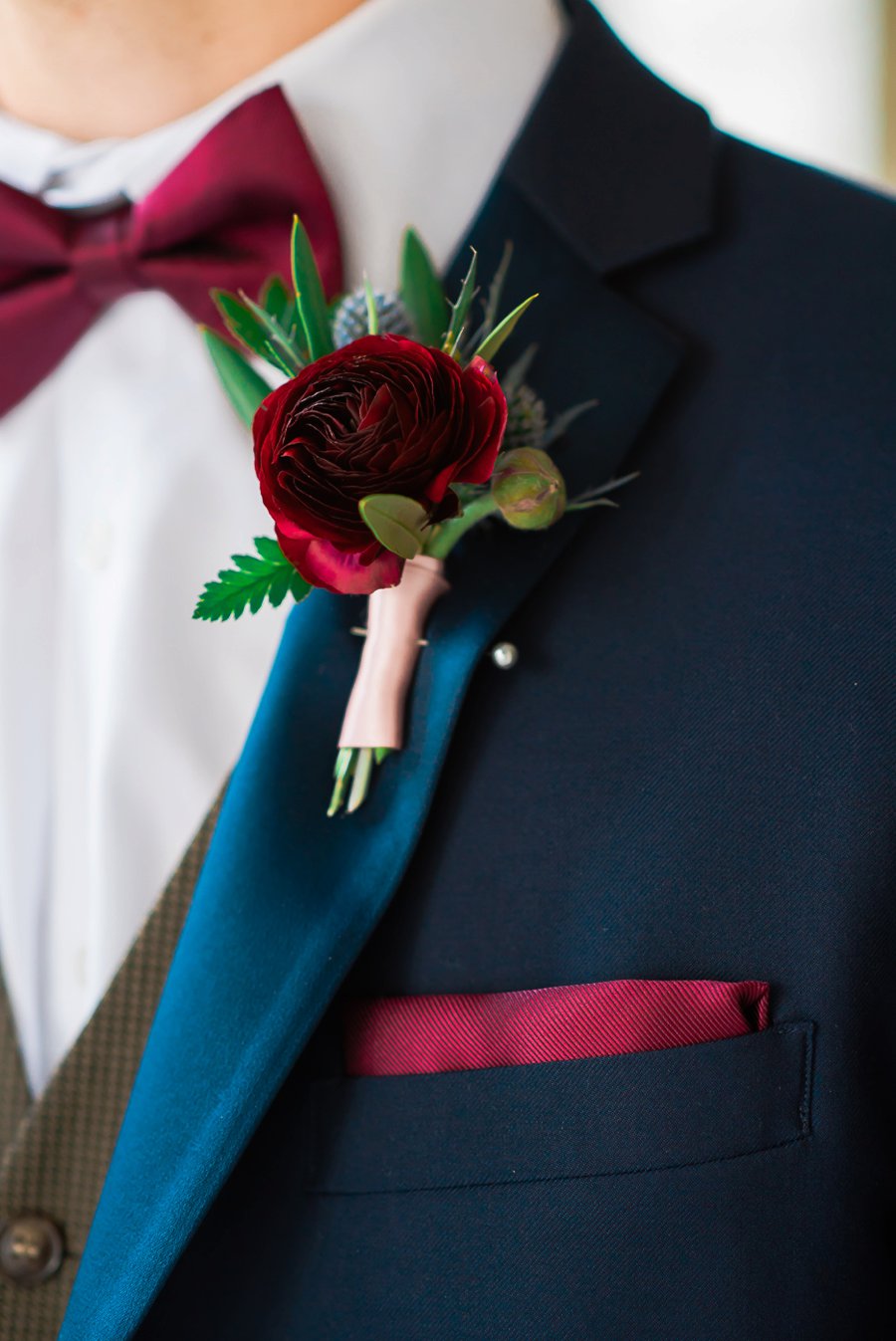 Elegant Navy & Plum Bohemian Wedding Ideas via TheELD.com