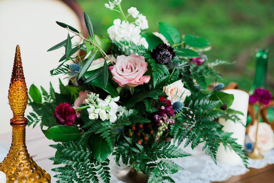 Elegant Navy & Plum Bohemian Wedding Ideas via TheELD.com