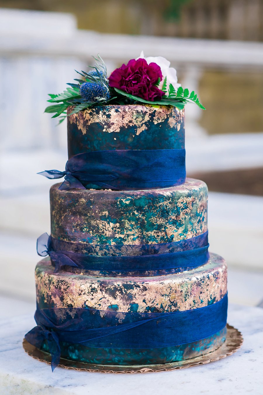 Elegant Navy & Plum Bohemian Wedding Ideas via TheELD.com