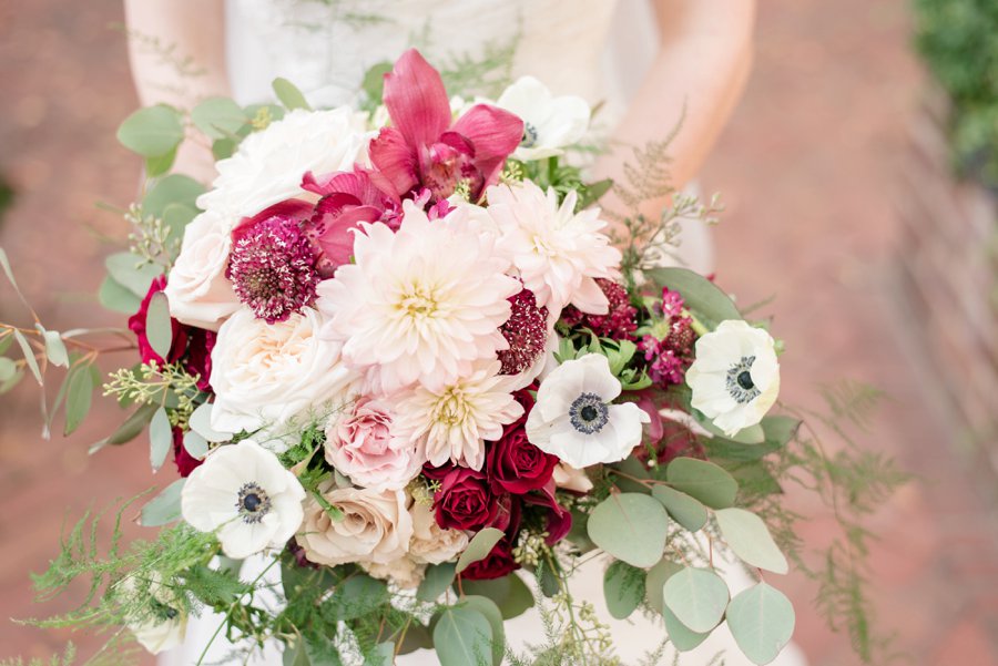 An Classically Elegant Burgundy & Ivory Alabama Wedding via TheELD.com