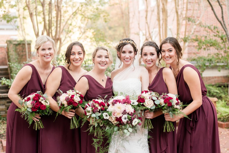 An Classically Elegant Burgundy & Ivory Alabama Wedding via TheELD.com