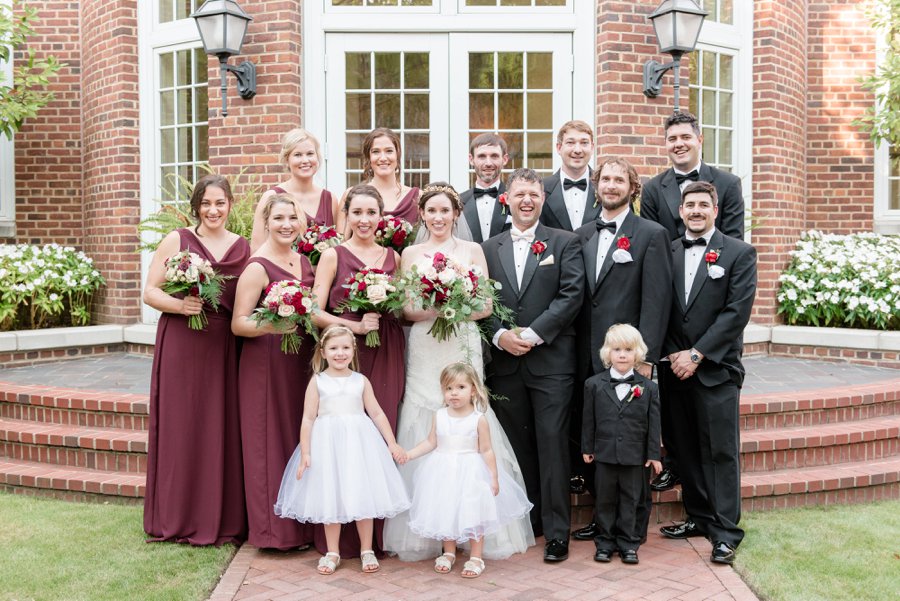 An Classically Elegant Burgundy & Ivory Alabama Wedding via TheELD.com