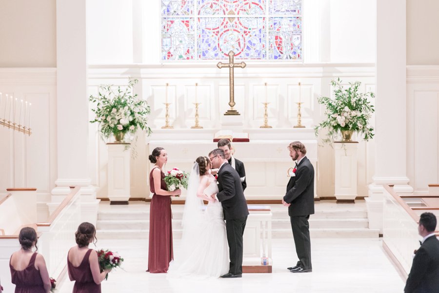An Classically Elegant Burgundy & Ivory Alabama Wedding via TheELD.com