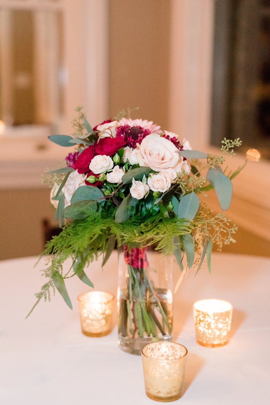 An Classically Elegant Burgundy & Ivory Alabama Wedding via TheELD.com