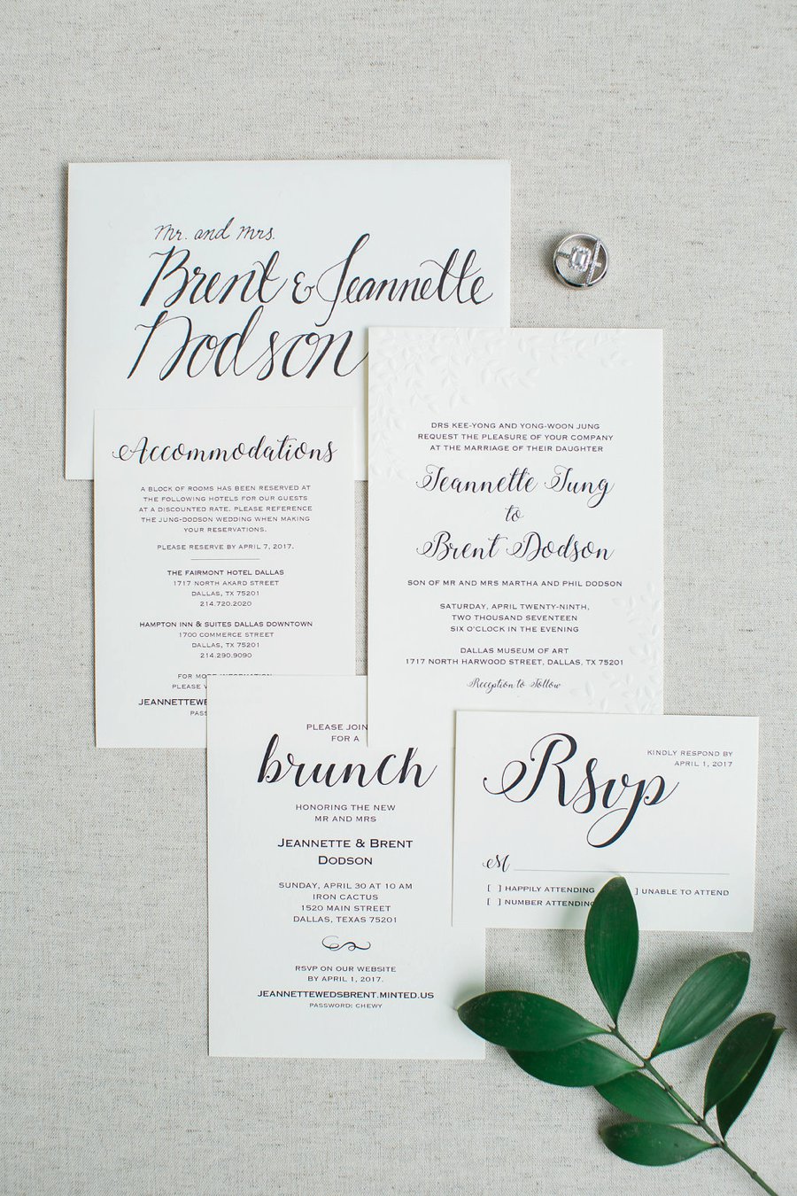 Green & White Modern Garden Dallas Wedding via TheELD.com