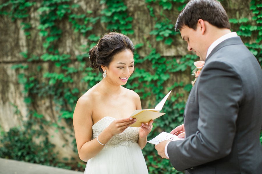 Green & White Modern Garden Dallas Wedding via TheELD.com