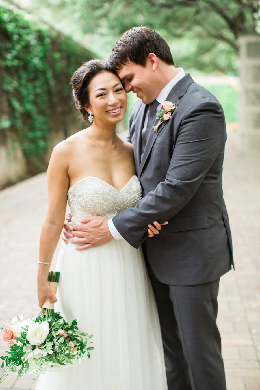 Green & White Modern Garden Dallas Wedding via TheELD.com