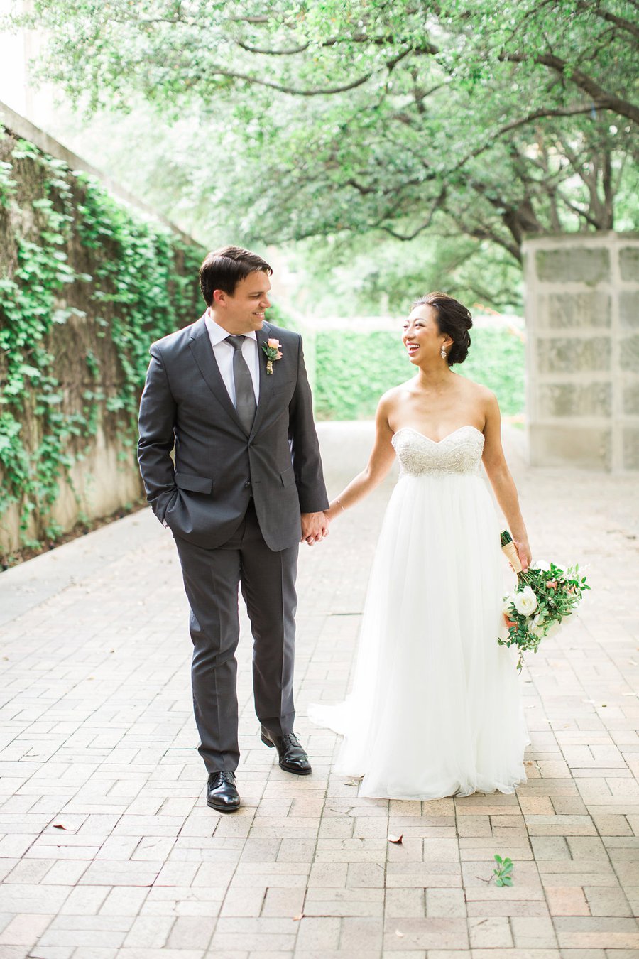 Green & White Modern Garden Dallas Wedding via TheELD.com