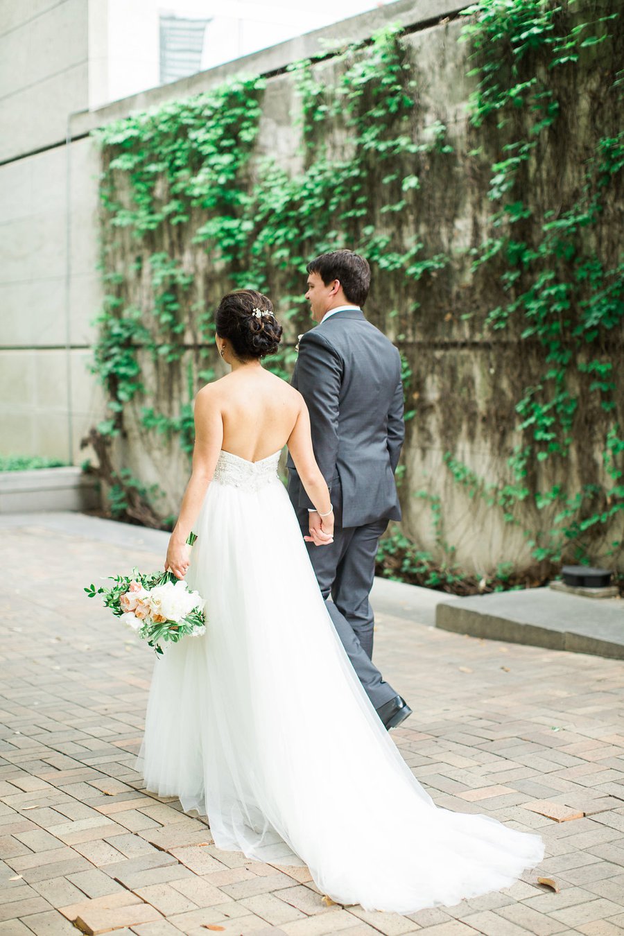 Green & White Modern Garden Dallas Wedding via TheELD.com