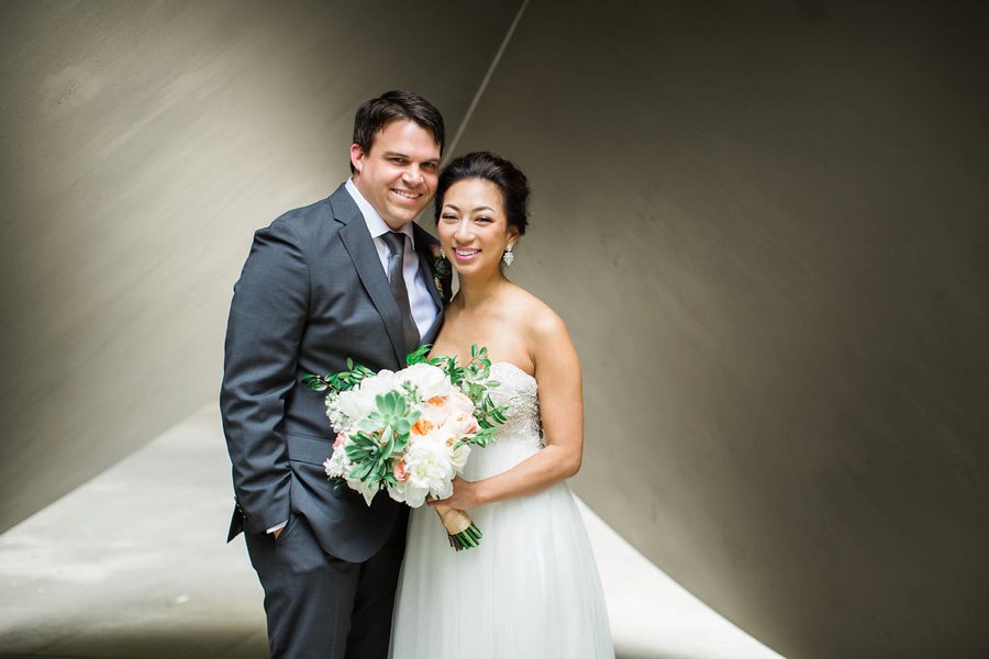 Green & White Modern Garden Dallas Wedding via TheELD.com