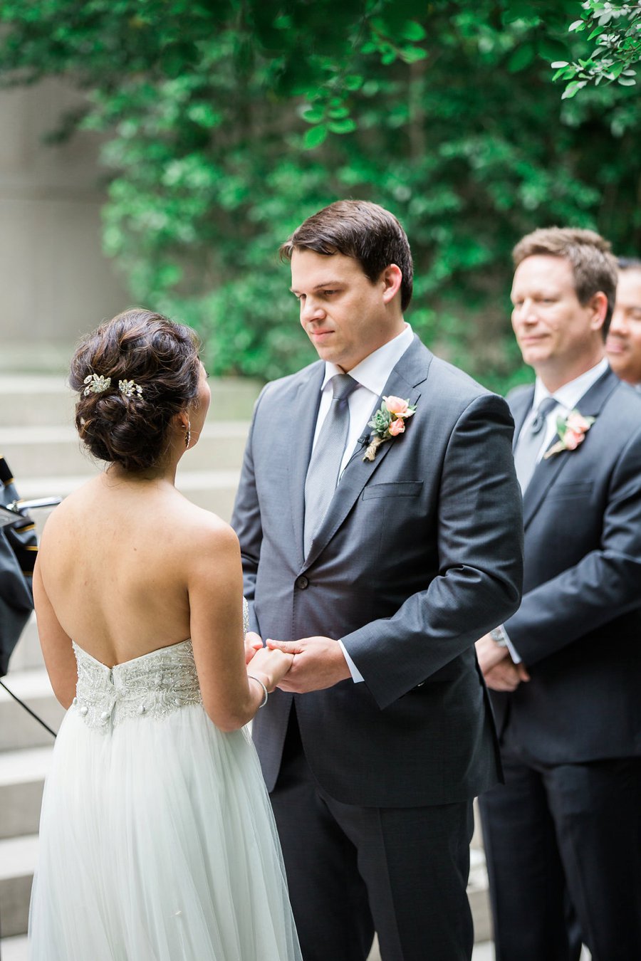 Green & White Modern Garden Dallas Wedding via TheELD.com