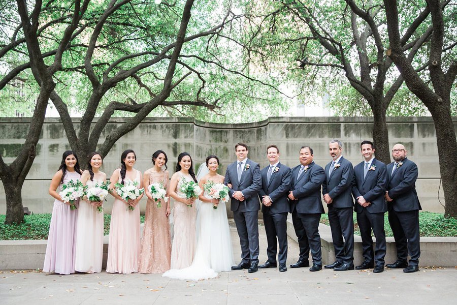 Green & White Modern Garden Dallas Wedding via TheELD.com