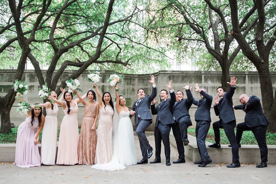 Green & White Modern Garden Dallas Wedding via TheELD.com