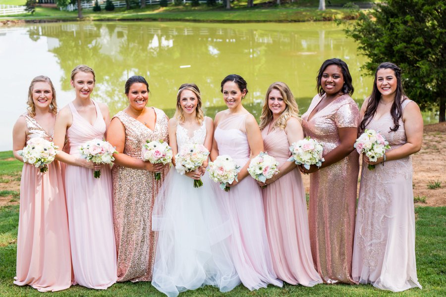A Pink and Gold Rustic Georgia Farm Wedding via TheELD.com
