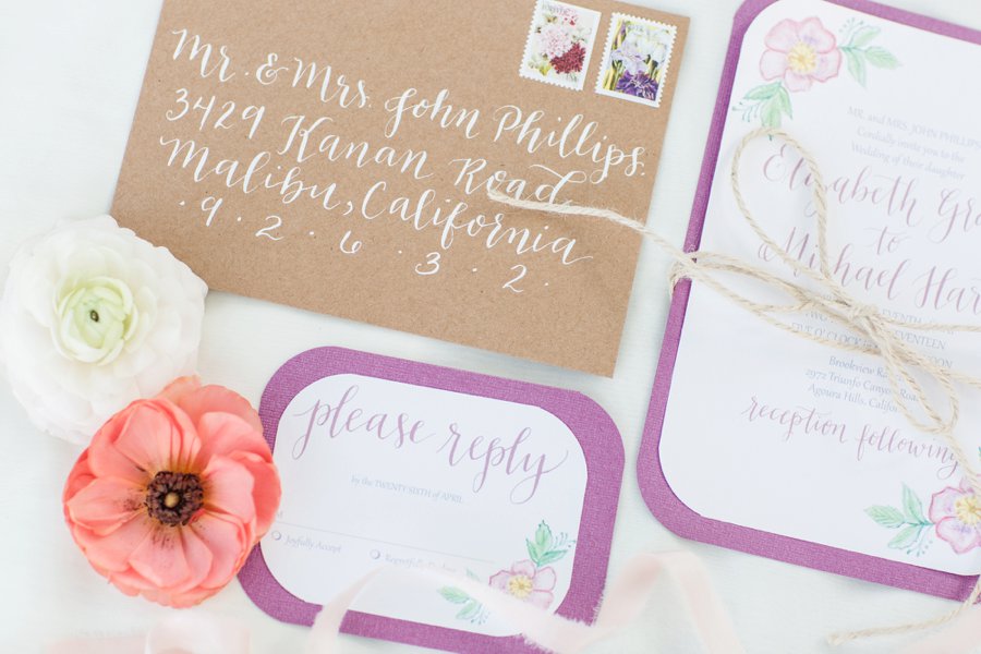 Romantic Blush & Lavender Southern California Wedding Ideas via TheELD.com