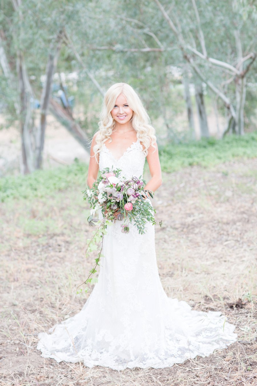 Romantic Blush & Lavender Southern California Wedding Ideas via TheELD.com