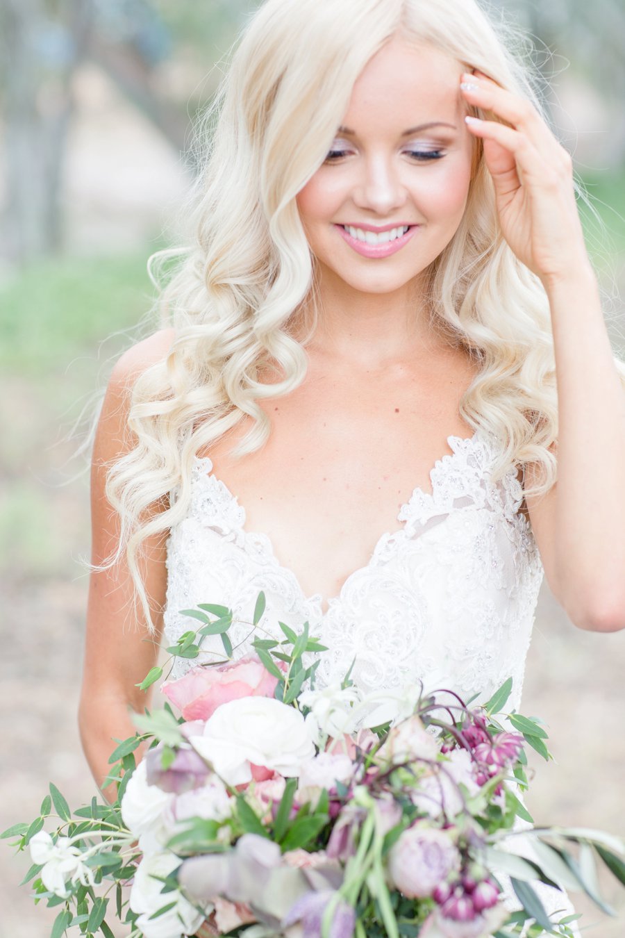 Romantic Blush & Lavender Southern California Wedding Ideas via TheELD.com