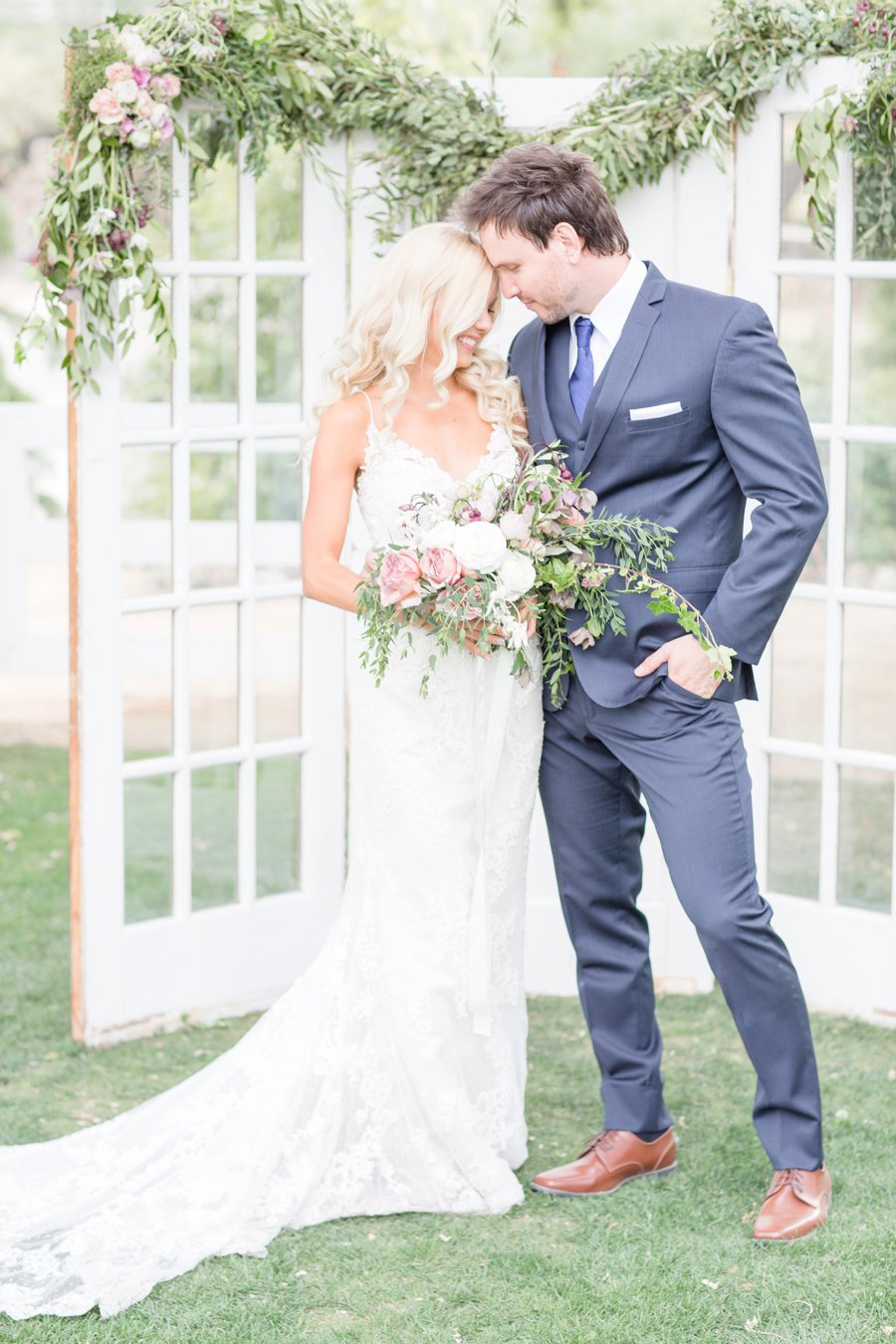 Romantic Blush & Lavender Southern California Wedding Ideas via TheELD.com