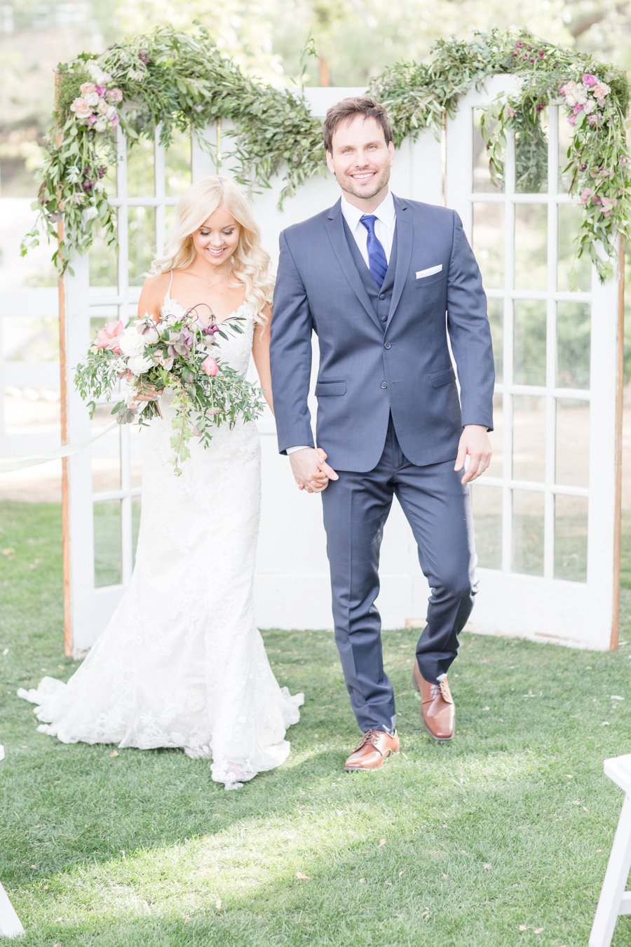 Romantic Blush & Lavender Southern California Wedding Ideas via TheELD.com