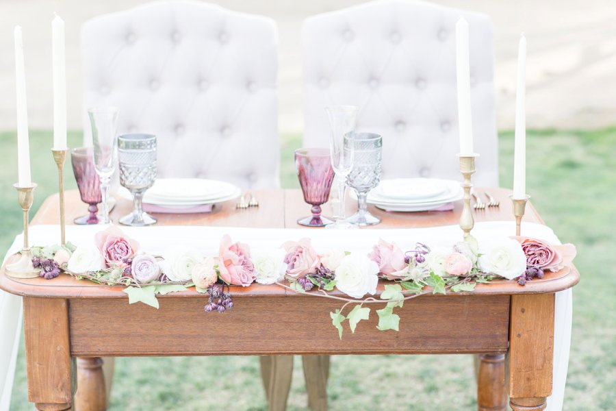 Romantic Blush & Lavender Southern California Wedding Ideas via TheELD.com