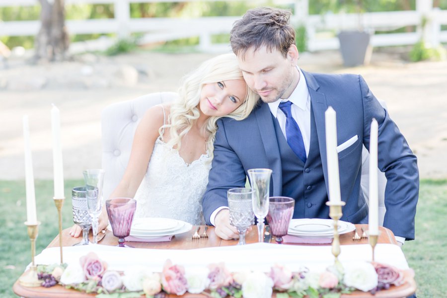 Romantic Blush & Lavender Southern California Wedding Ideas via TheELD.com