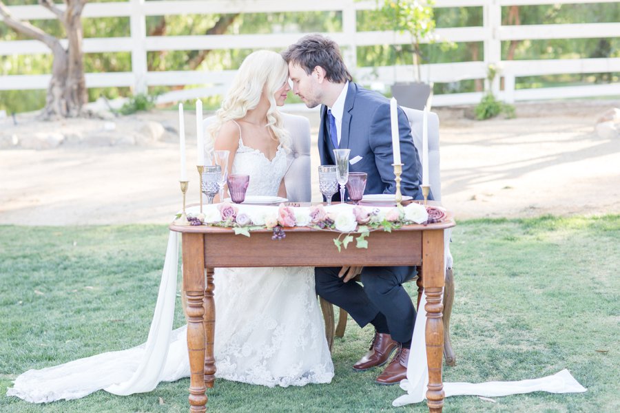 Romantic Blush & Lavender Southern California Wedding Ideas via TheELD.com