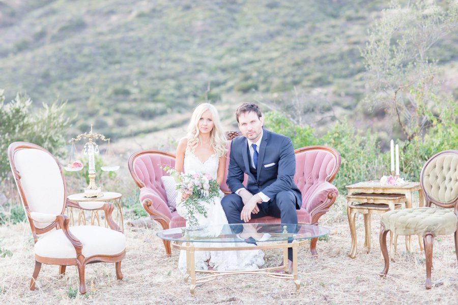 Romantic Blush & Lavender Southern California Wedding Ideas via TheELD.com